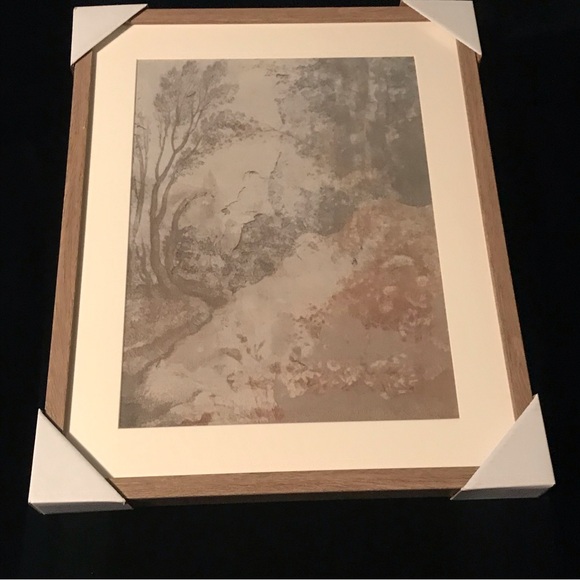 16" x 20" Ancient Fresco Linen Framed Wall Art Print - Threshold Studio McGee - Picture 5 of 7